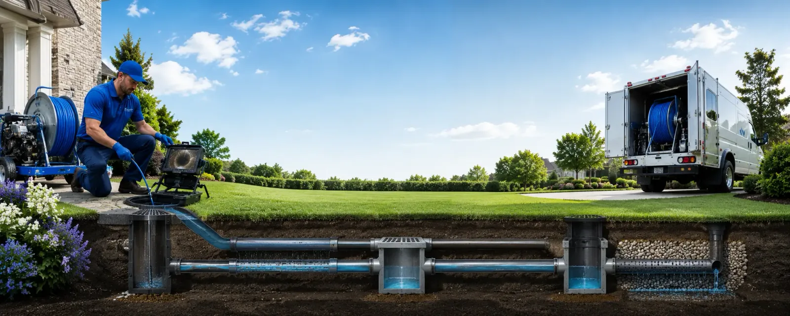 Outdoor drain cleaning information for Onida, SD